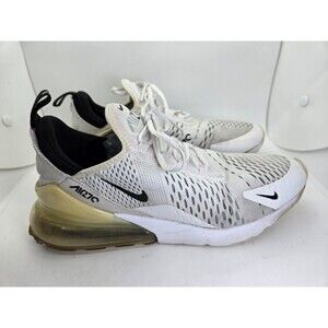 Nike Air Max 270 Shoes Mens 8.5 White Athletic Running Athletic Workout Sneakers